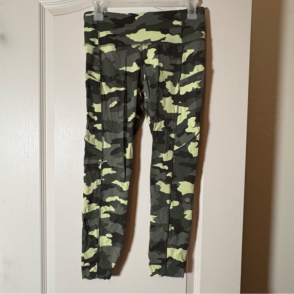 Lululemon Fast and Free Tight 25Non-Reflective Nulux Sz 8 Heritage 365 Camo